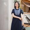 Yun Yun 2026 Nuevo Estilo de Verano Vestido Reductor de Edad para Mujer, Tallas Grandes, Corte Ajustado, Elegante, de Gama Alta, Vestido Negro Sencillo