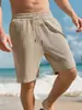 Nuevos Pantalones Cortos Deportivos Jacquard de Estilo Multibolsillo con Cordón Rayados para Hombre, Estilo Europeo Americano Transfronterizo, Estación Independiente de Amazon, Pantalones de Playa