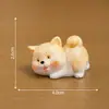Micro Paisaje Creativo Lindo Cachorro Akita Perro DIY Accesorios de Decoración Lindo Coche Escritorio Pequeños Adornos