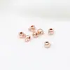 Ouro Real 18K Terminal de Crimpagem Plano Contas Redondas Pulseira Contas de Posicionamento Fio de Aço Corda Pulseira DIY Colar Fecho de Pressão B93