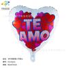 Nuevo globo de aluminio de 18 pulgadas con forma de corazón español con confesión romántica Te amo globo de decoración de fiesta de cortejo del Día de San Valentín