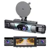 Gravador de vídeo de direção de 3 lentes transfronteiriças, gravador de carro com tela de 2 polegadas, visão noturna HD, DASHCAM, DVR de carro