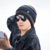 Chapéu de lã com proteção auricular à prova de frio para homens de meia-idade e idosos, chapéu para caminhada e ciclismo ao ar livre, chapéu de malha quente