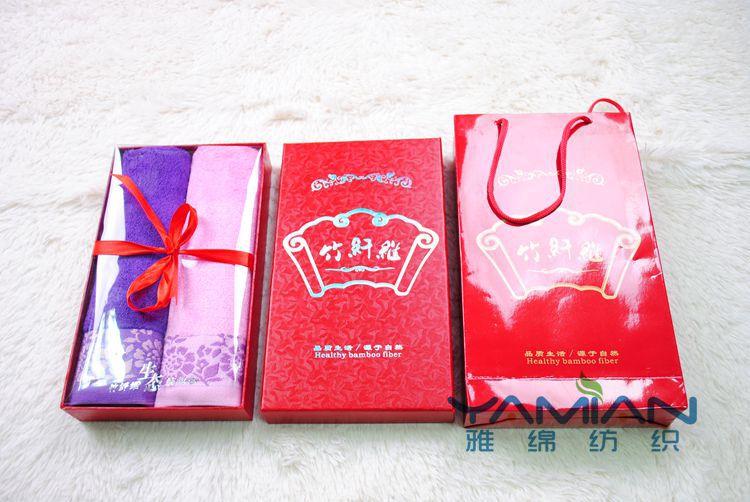 竹纤维毛巾礼盒套装 6logo