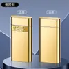 Isqueiro Clássico de Deslizar Lateral à Prova de Vento Elegante Leve Luxo Presente Masculino Isqueiro para Cigarro Corpo de Metal