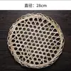 Base de Bar de Bambú Tejido Cifrado de Bambú Plato de Feria Pequeño de Bambú Red de Rejilla Pequeña de Bambú Rejilla Hexagonal Posavasos Cerca de Jardín de Infancia