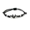Pulsera de aleación con diseño de mil grullas de papel tejidas a mano, accesorios, paloma de la paz simple en blanco y negro, venta al por mayor de fábrica