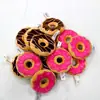 Juguete para mascotas de pelo liso de fábrica, rosquilla, suministros para mascotas, anillo de pan, perro mascota, juguete con sonido de chirrido
