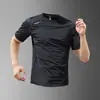 Camiseta de Hielo Delgado de Seda para Hombre de Verano, Nueva Camiseta Transpirable de Manga Corta, Top para Correr, Camiseta Deportiva de Manga Corta de Secado Rápido