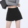 Terno de Outono Estilo Coreano Saia Fenda Lateral Moda para Mulheres 2025 Novo Cintura Alta Emagrecimento Saia Calça A-Line