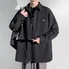 Camisa casual de gofres, traje de estudiante, camisa elegante de manga larga para niños, conjunto de chaqueta y camisa de alta gama para primavera y otoño