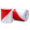 Venta Caliente Bicicleta Cinta de Sarga Roja y Blanca Impermeable para Exteriores Reflectante Nocturno Pegatina de Objetivo de Exhibición Pared Acera
