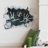 Nuevo fun-e 1.13 millones día festivo thriller pared rota calavera dormitorio sala de estar fondo pegatinas de pared decorativas autoadhesivas