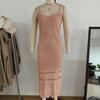 Vestido de punto bohemio para mujer europea y americana, vestido de verano para mujer de alta gama, corte entallado, vestido camisero para mujer pequeña, pura elegancia