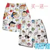 Pantalones de pijama cortos de dibujos animados de verano se pueden usar como pantalones de pierna ancha nuevos crayón pequeño nuevo casual shorts para el hogar