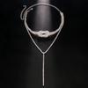 Nuevo collar multicapa con borlas largas de AliExpress, cadena para clavícula de diamantes de imitación de lujo ligero europeo y americano, accesorios sexys para fiesta, fiesta de noche