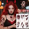 Pegatinas de Tatuaje de Cicatriz de Halloween Transfronterizas Impermeables Maquillaje Europeo y Americano Fiesta Pegatinas Temporales para la Cara Tatuaje de Amazon para Niños