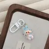 Calça de tecido com botão branco I37 tecido tecido chaveiro boneca fofa pingente chaveiro elfo bolsa pingente presente