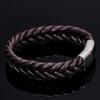 Pulseras Europeas y Americanas de Venta Caliente Transfronteriza, Pulseras de Cuero Tejidas a Mano, Colgantes Lisos de Acero Inoxidable, Se Pueden Grabar con Logo, Venta al por Mayor