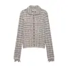 Cardigan de Tricô Elegante e Moderno Estilo Europeu e Americano Z 2026 Novo Inspirado em Chanel para Mulheres com Punhos Desfiados 9874113