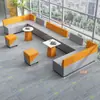 Canto Sofá Criativo Recepção de Escritório Área de Lounge Cabine Sofá de Negociação Mesa de Centro Simples Moderna