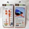 Cable de datos trenzado de un a tres colores en caja con pantalla digital, cable de carga en codo para embalaje, caja blíster, cordón para teléfono móvil, caja de alambre perforado