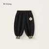 Pantalones de Invierno Nuevos Estilo Coreano Seleccionados Bong para Niños Pantalones de Mujer Pantalones con Terciopelo Pantalones para 3-5 Años Pantalones de Tobillo de Flor para Niñas con Forro Polar