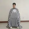 Grande Lenço Respirável para Barbeiro Adulto com Logo Imprimível Listras Retrô Lenço para Cabeleireiro