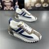 Sapatos Casuais Esportivos Respiráveis Masculinos Solado Grosso Aumentadores de Altura Sapatos de Argan Tendência Moda Versátil Sapatos de Malha Sapatos Combinando Cor Homens