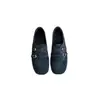 Zapatos de Cuero Negro Estilo Británico Retro Zapatos Individuales Nuevos Otoño/Invierno Tallados Aumento de Altura Interior Puntera Cuadrada Mocasines Zapatos de Mujer