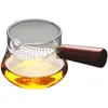 Colador de Té Kung Fu Set de Té Separación de Agua y Té Vajilla de Té Vidrio de Borosilicato Taza de Feria de Vidrio Taza Filtro de Luna Creciente Mar de Té Transparente