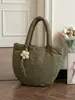 2026 Nuevo Bolso de Mano Simple de Color Sólido para Mujer Otoño/Invierno Bolso Tote Pequeño para el Trabajo y los Viajes Estilo Coreano Bolsa de Algodón