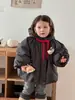 Roupas Infantis Inverno 2026 Novo Estilo Coreano Roupas Infantis Roupas de Inverno para Bebês Jaqueta Acolchoada de Algodão com Capuz Conjunto de Lã para Meninas