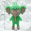 Llavero Caja Sorpresa Figura Shan Hai Jing Llavero Colgante Shan Guo Shan Hai Jing Figura de Palo de Madera de Goma Blanda 3D Pvc