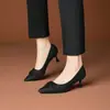 Sapatos de Salto Alto Estilo Francês para Mulheres, Sapatos Elegantes Estilo Fada para Combinar com Vestidos, Boca Rasa, Estilo Profissional para Noite, Bico Fino, Sapatos para Ir ao Trabalho