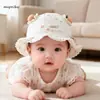 Sombrero de Sol para Bebé Niña Primavera y Otoño Estilo Coreano Lindo Flor Pequeña Dulce Sombrero de Princesa Sombrero de Pescador Plegable para Bebé Protección Solar