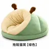 Cama para gato inverno espessa quente pantufas semi-fechada cachorro pequeno cama de cachorro inverno dormir suprimentos para gato ninho para pet