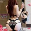 ¡Dama de honor! Nueva Ropa Interior Grande con Tiras para Mujer Deseo Puro Lazo Recorte Transparente Sexy Calzones de Mujer