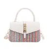 Bolso pequeño fresco y dulce al por mayor para mujer, nuevo estilo otoño 2026, bolso de hombro tejido color block, bolso cruzado para el día a día