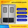 Aço Inoxidável Anticolisão Porta Livre Canal de Aço Porta Simples e Dupla Anticolisão Supermercado Armazenamento Frio Oficina de Alimentos Porta Livre