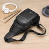 Bolsa de Peito Masculina Bolsa Transversal Bolsa de Peito Grande Capacidade Zíper de Camada Dupla Casual Bolsa de Ombro Mochila Masculina Tendência