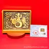Produto novo criativo de ouro 999 puro: Estátua do Deus da Riqueza com riqueza vindo de todas as direções, pintura em relevo de cobre, decoração tridimensional para mesa, personalizável e disponível para atacado