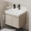 Nuevo Práctico Espacio Panal de Abeja Aluminio Gabinete de Baño Cerámica Integrado Lavabo Encimera de Lavabo Baño Apartamento Pequeño