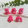 Oso fresa de resina tridimensional adornos de micro paisajismo para coche agujero zapatos flor pegamento de crema funda de teléfono móvil accesorios de parche DIY
