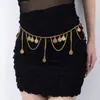 Cadena de Cintura Elegante de Metal con Girasol para Mujer de Comercio Exterior, Accesorio de Cintura Ajustable para Vestido, Cinturón de Cadena Multicapa de Gama Alta