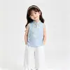 2026 Verano Nuevo Hanfu para Niñas Conjunto de Pantalones de Estilo Chino Antiguo para Niñas Moda Estilo Nacional Conjunto de Dos Piezas