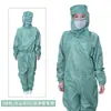 Ropa Libre de Polvo Clase 100 con Protección Diagonal de Malla en Tirante, Ropa Antiestática para Salas Limpias, Ropa de Trabajo Antiestática de Laboratorio
