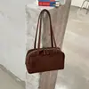 Bolsa de Axila de Pelúcia Camurçada Feminina 2026 Nova Tendência Outono Retrô Bolsa de Ombro Único Milanese Grande Capacidade Bolsa para o Dia a Dia