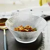 Tigela de Vidro Lizun Padrão Diamante Cristalino Nórdico Tigela de Salada Prato de Frutas Criativo para Mesa de Centro de Sala de Estar Tigela de Frutas para Uso Doméstico