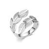 Anillo de Pluma de Moda Europea y Americana, Alas de Ángel Abiertas de Acero de Titanio, Joyería de Acero Inoxidable Estilo Hip-Hop, Material de Acero de Titanio, Apilable
